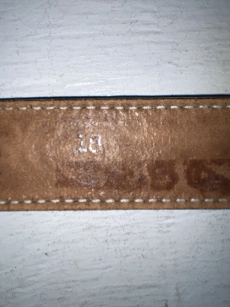 New Black Genuine Leather Circle Y Tooled 18” Belt #8022 NN-64