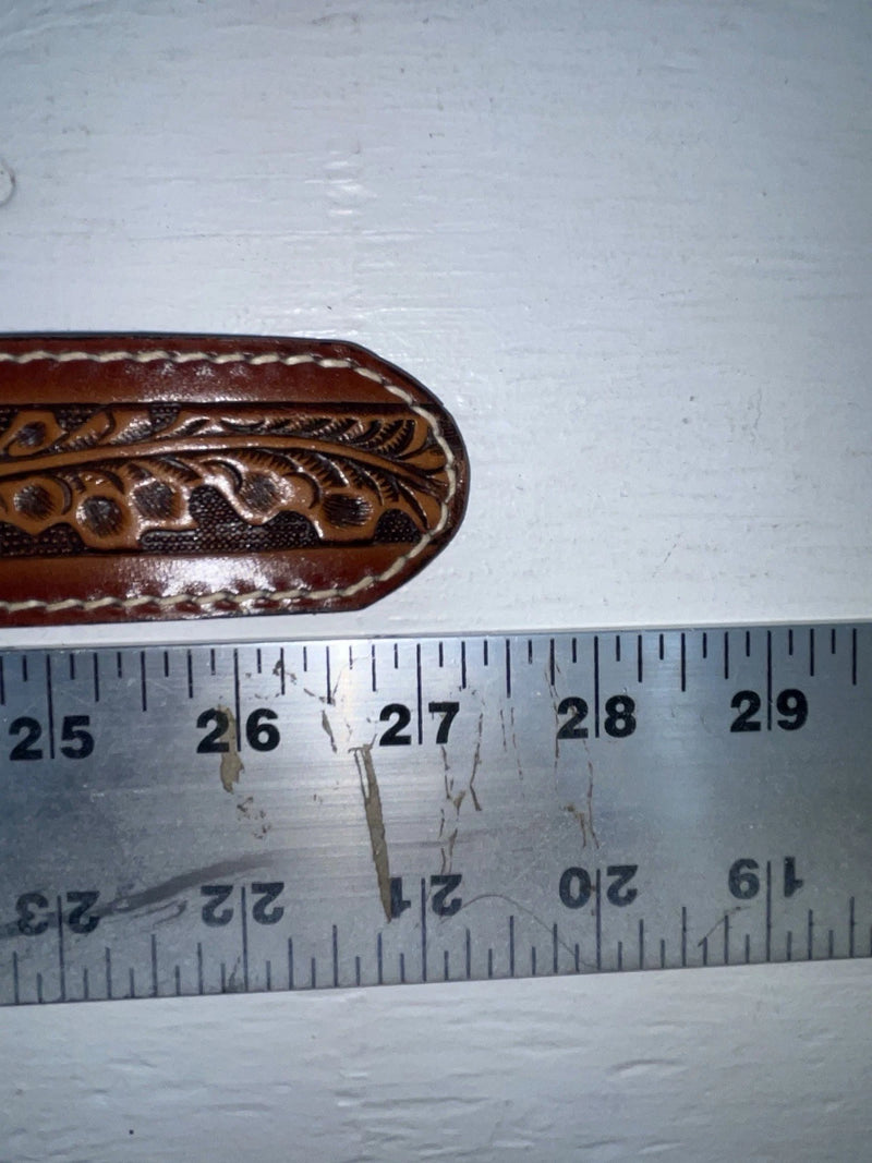 New Brown Genuine Leather Perkies Tooled 22” Belt #601 NN-51