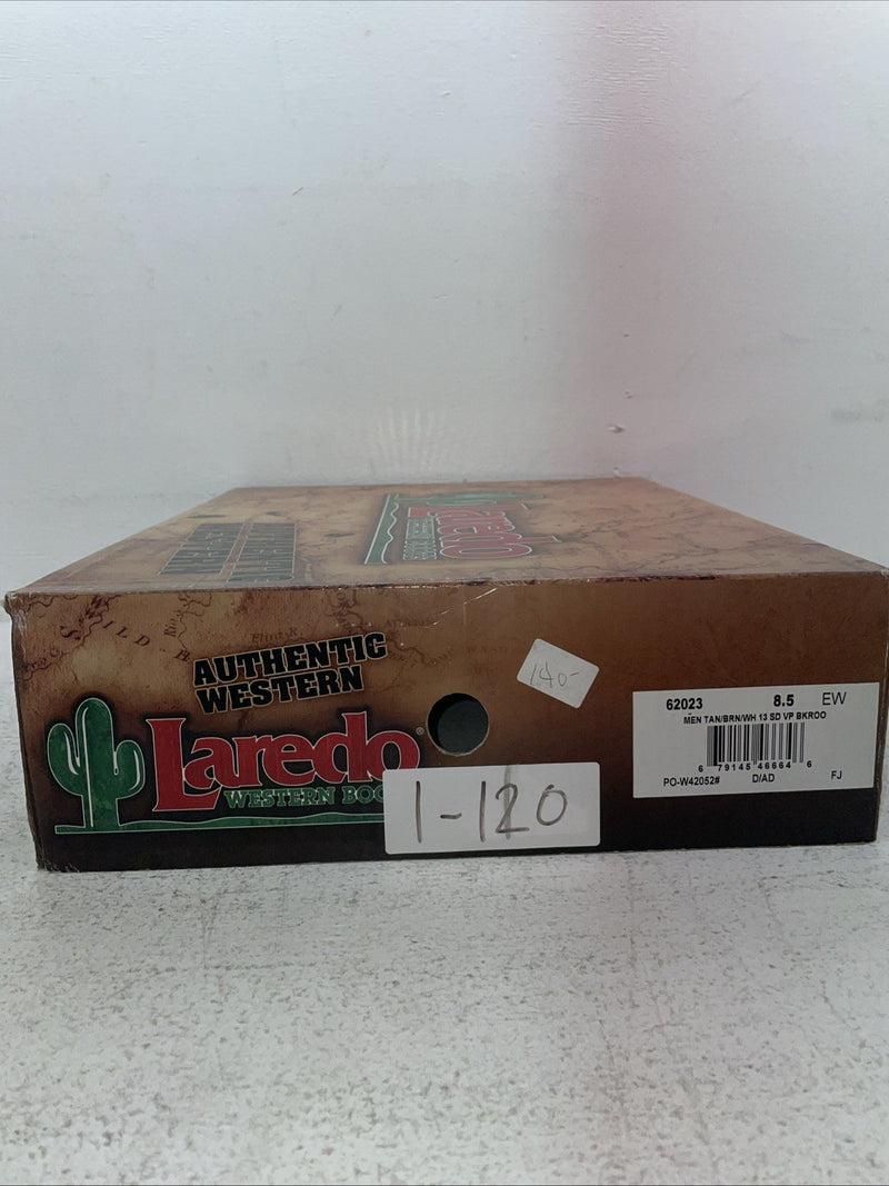 New Men’s Brown Laredo Cowboy Boots. 62023 8.5 8 1/2 E W. 1-120