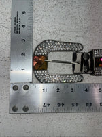 New Black And White Genuine Leather Nocona Rainbow Bling M Belt #N1330999 Z-27