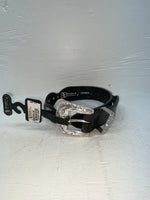 New Black Genuine Leather Double S Pendent 28” Belt #3508501 JJ-118