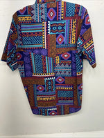 New Men’s Multicolor San Angelo Short Sleeve Button Up Shirt Small I-60