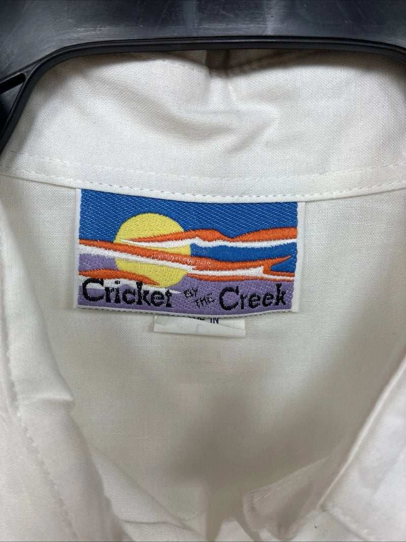 New Women’s Cricket Creek White Long Sleeve Button Up Size Large TT-84