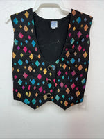 New Women’s Congress Classics Multicolor Western Show Vest Large E-601