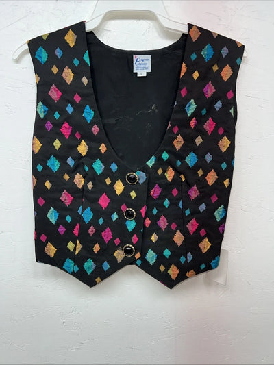 New Women’s Congress Classics Multicolor Western Show Vest Large E-601
