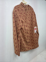 New Women’s Miller Tan Red Design Long Sleeve Zip Up Show Shirt Medium TT-105