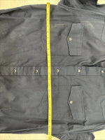 New Men’s H Bar C Navy Blue Long Sleeve Pearl Snap Large DD-9