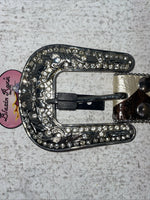 New Cow Print Genuine Leather Blazin Roxx Bling M Belt #N3510602 Z-23