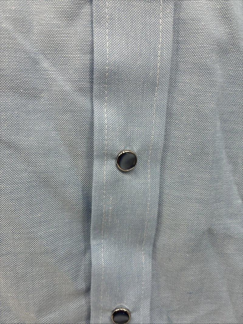 New Men’s Circle S Blue Long Sleeve Pearl Snap 16 X 36 Large X-62