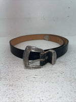 New Black Genuine Leather Dan Post Tooled Belt 34” #5820-01 Z-6