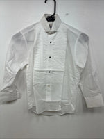 New Kids Classix White Long Sleeve Button Up English Shirt Size BS TT-27
