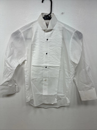 New Kids Classix White Long Sleeve Button Up English Shirt Size BS TT-27