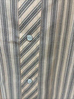 New Men’s White Horse Yellow Black Stripe Short Sleeve Pearl Snap XL T-10