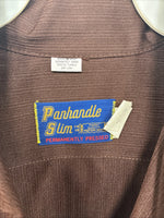 New Women’s Panhandle Slim Brown Long Sleeve Pearl Snap Size 18 KK-13