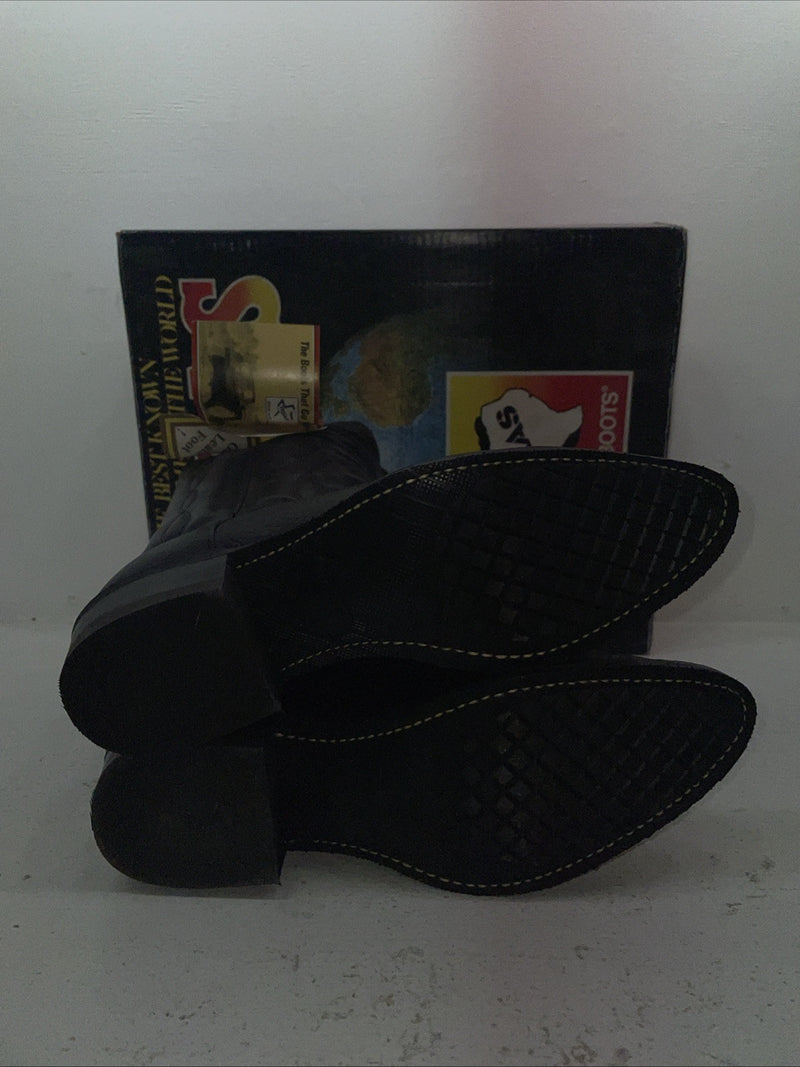 New Men’s Black Texas Brand Cowboy Boots. 251542361 10.5 10 1/2 D. 7-53
