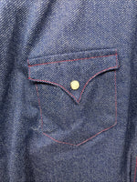 New Kids Tem Tex Blue Jean Long Sleeve Pearl Snap Size 12 LL-3
