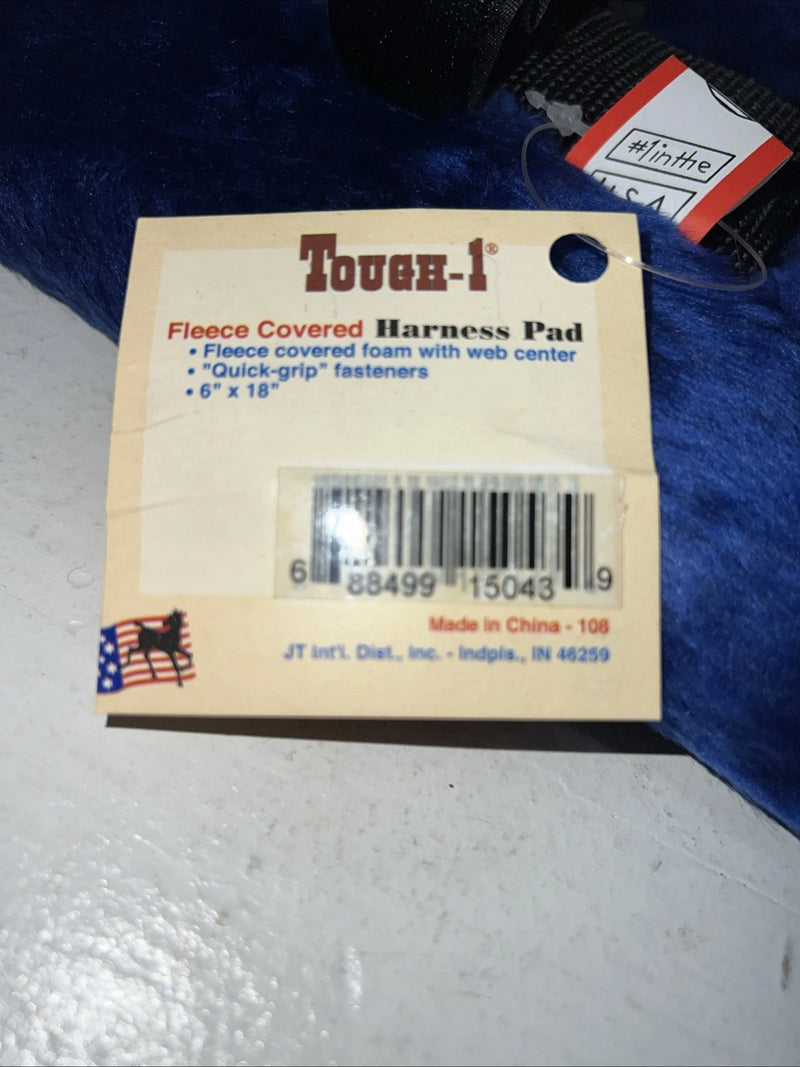 New Tough 1 Fleece Covered Harness Pad Horse Or Pony 6” X 18” #74-6000 HH-6