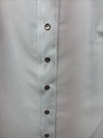 New Women’s Panhandle Slim Gray Long Sleeve Pearl Snap Size 30 KK-14
