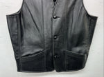 New Women’s Steerbrand Black Leather Biker Vest Small S-601