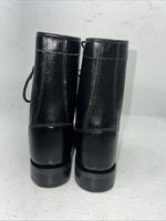 New Women’s Black Old West Lace Up Cowboy Boots. 060 6 D. 19-7