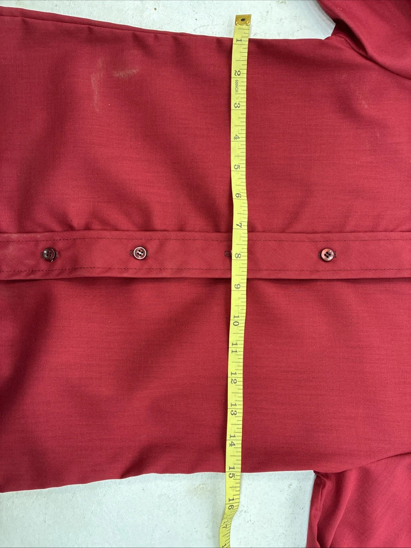 New Kids Fenton Dark Red Long Sleeve Button Up Size 8 YY-118