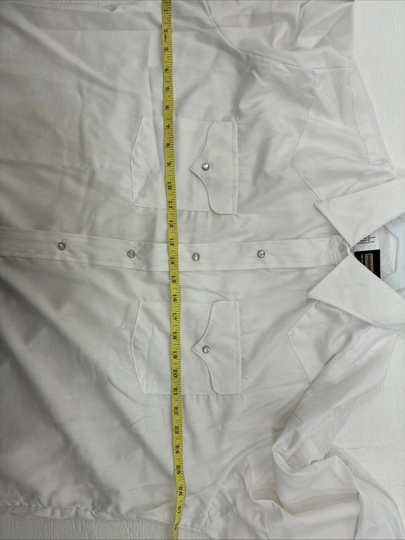 New Men’s Panhandle Slim White Long Sleeve Pearl Snap 18.5 2XL AA-114