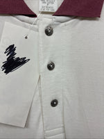 New Men’s Gun Smoke White Red Short Sleeve Polo Western Designed Top 2XL F-101