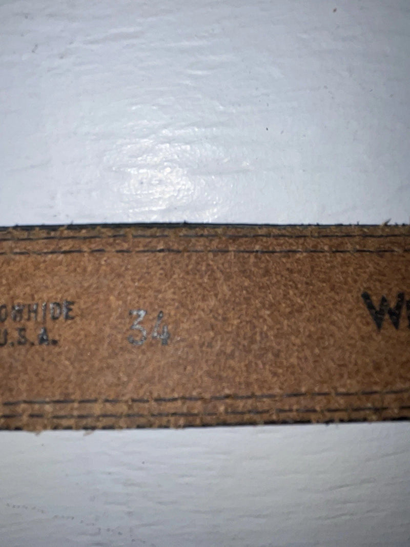 New Red Genuine Leather Wrangler 34” Belt #628005 JJ-5