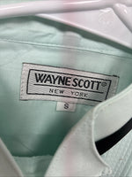 New Wayne Scott Blue Long Sleeve Button Up English Shirt Small X-85