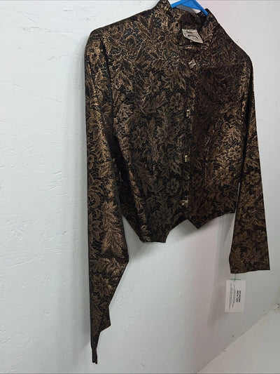New Women’s 1849 Authentic Ranchwear Gold Western Show Short Jacket Small G-506