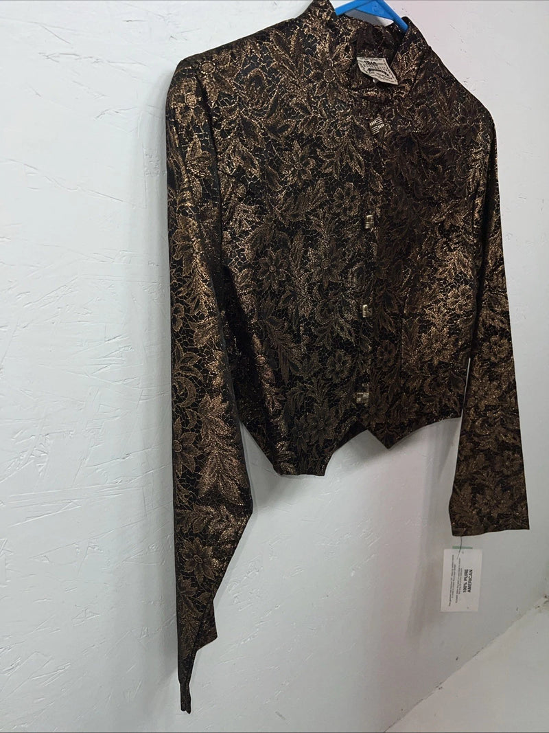 New Women’s 1849 Authentic Ranchwear Gold Western Show Short Jacket Small G-506