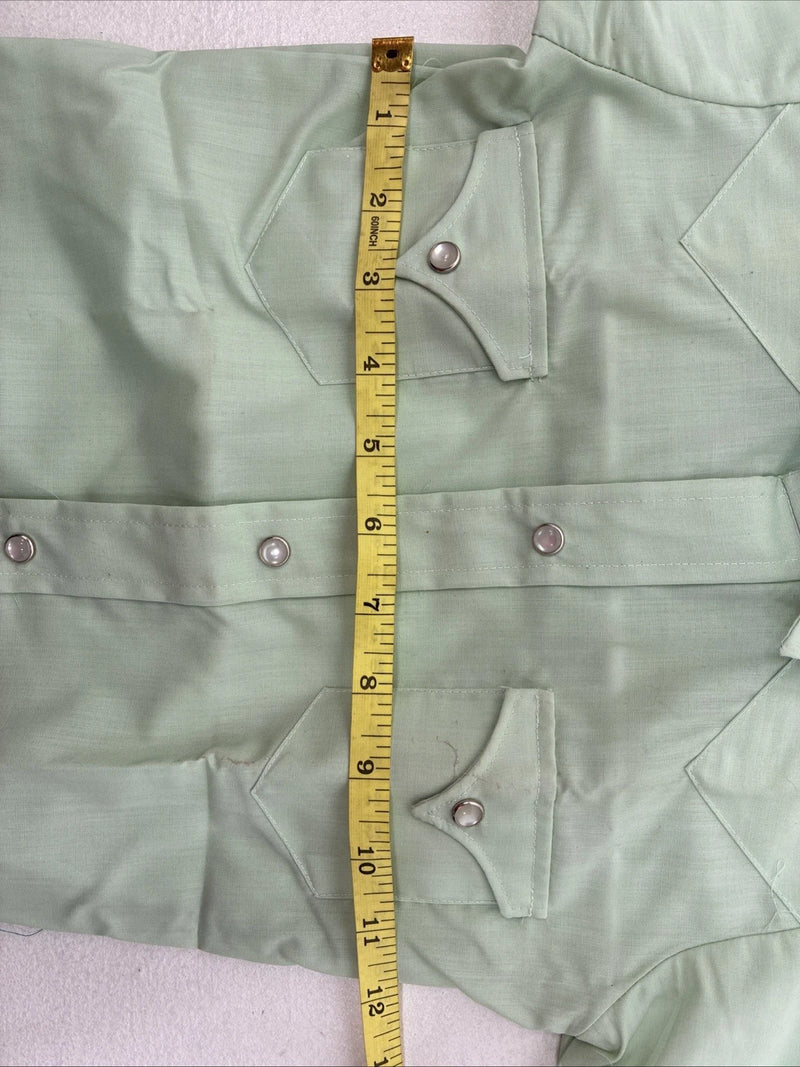 New Kids Karman Green Long Sleeve Pearl Snap Size 2 DD-146