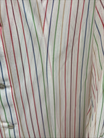 New Kids Rockmount Multicolor Stripe Long Sleeve Pearl Snap Size 32 CC-109