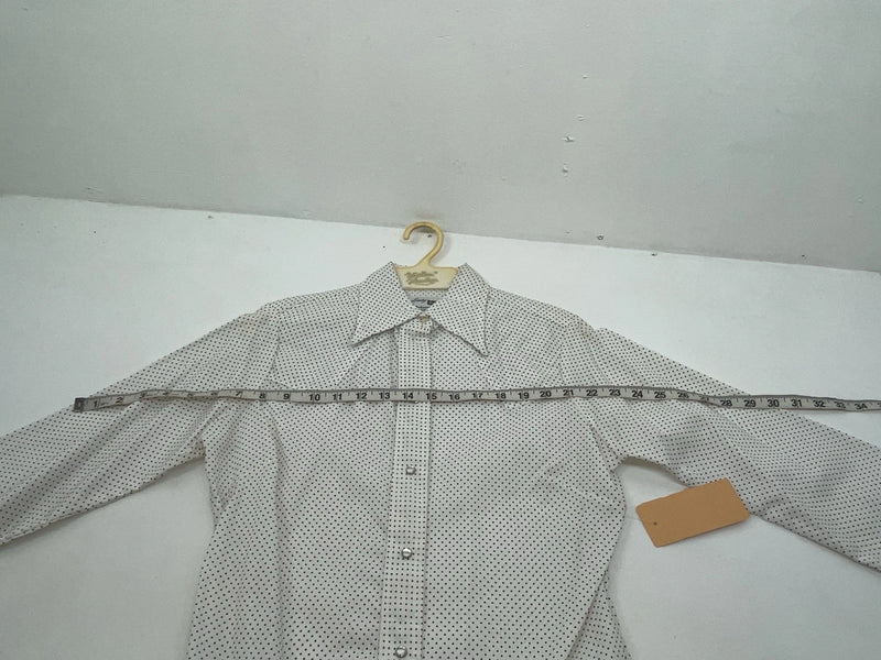 New Women’s Brown Dotted Dickson Jenkins Long Sleeve Button Up Shirt 3B-101
