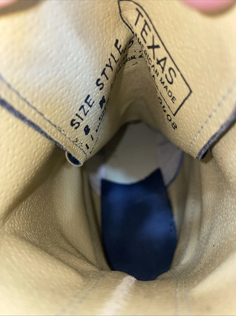 New Women’s Navy Lace Up Texas Brand Cowboy Boots. 4445 8 M. 16-60