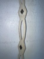 New White Genuine Leather Acme Silver Pendent 24” Belt #AB441 NN-41
