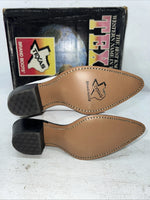 New Women’s White Texas Brand Cowboy Boots. L 198917 7.5 7 1/2 M. 17-25