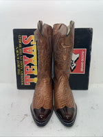 New Men’s Brown Texas Brand Cowboy Boots. 1081 10.5 10 1/2 D. 8-22