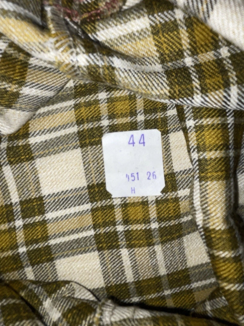 New Vintage Brown Plaid Ranch Polyester Pants SS-92