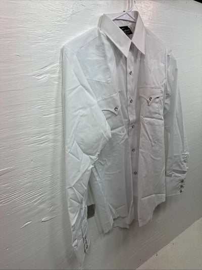 New Boys Champion Western White Long Sleeve Pearl Snap 16 CC-79