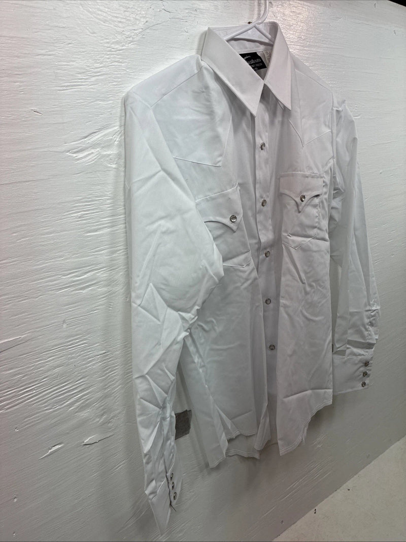 New Boys Champion Western White Long Sleeve Pearl Snap 16 CC-79