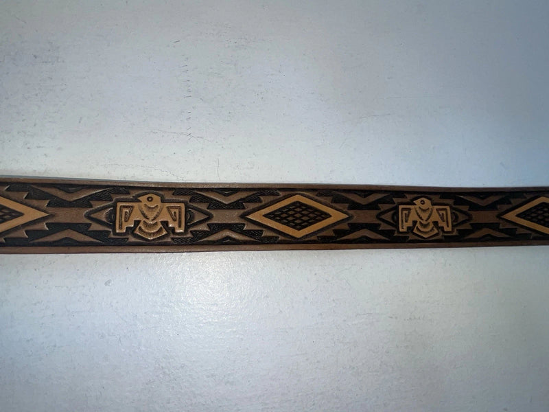 New Brown Genuine Leather Chambers Tooled 30” Belt #6071/13 Z-91