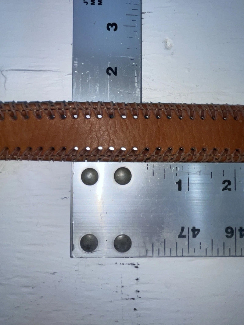 New Brown Genuine Leather Dingo Weaved 28” Belt #4591 JJ-109
