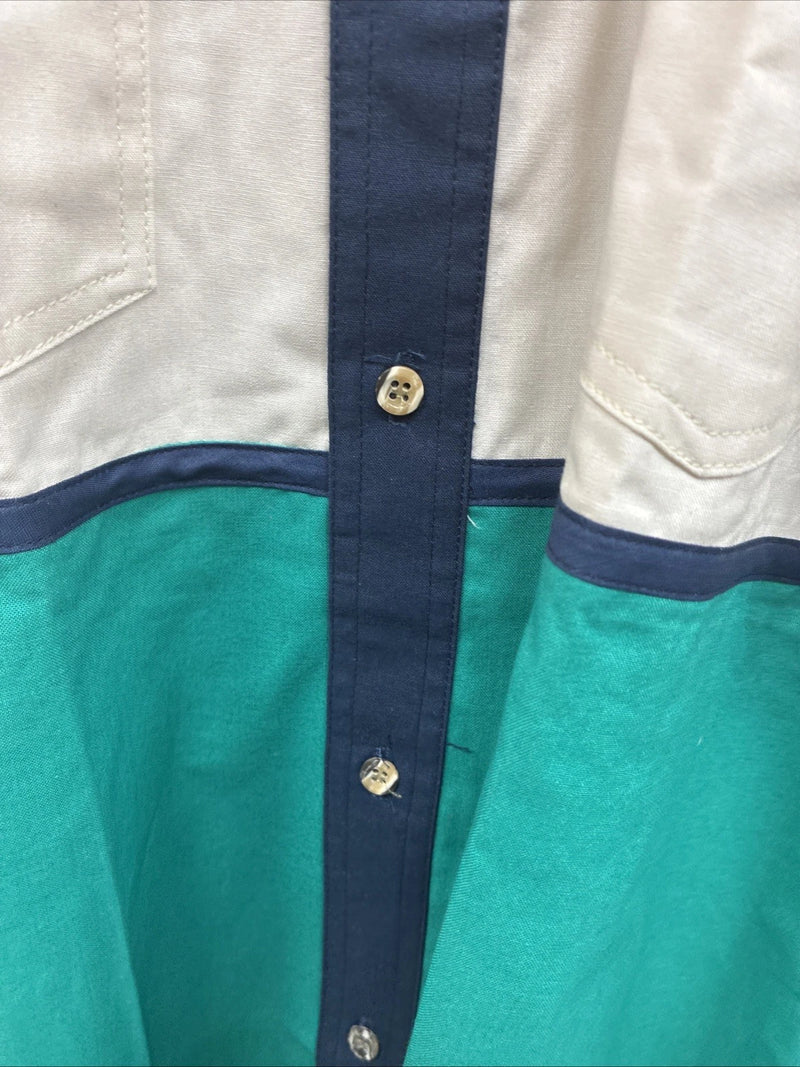New Men’s San Angelo Multicolor Long Sleeve Button Up Large CC-35