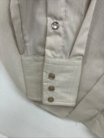 New Women’s Panhandle Slim Tan Long Sleeve Pearl Snap 16 GG-53