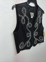 New Women’s Black 1849 Authentic Ranchwear Beaded Western Show Vest Medium WW-81