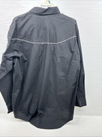 New Men’s ELY diamond Black Western Eagle Long Sleeve Pearls Snap 2XL F-67 
