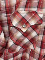 New Men’s Champion Westerns Red Plaid Long Sleeve Pearl Snap 16 X 35 Large Q-84