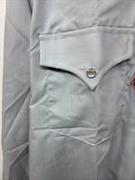 New Women’s Champion Western Gray Long Sleeve Pearl Snap 15.5 TT-1
