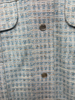 New Women’s Lee Blue Design Long Sleeve Button Up Jacket Size 13 KK-43